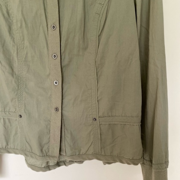 Sandwich from Anthropologie Army Green Ribbed Back Button Up Shirt - Picture 3 of 9